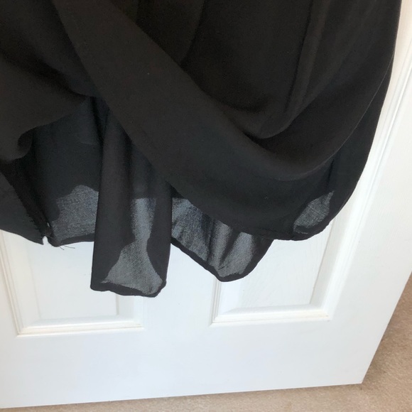 YA Los Angeles One Shoulder, Crêpe Like Material Lg Bow Black Short Dress Party - Picture 11 of 15